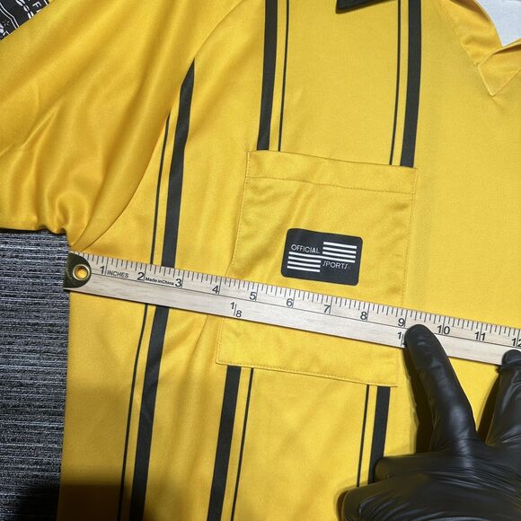 U.S. Soccer Federation Jersey Referee Shirt Men's L Yellow 2015 Short Sleeve - Picture 7 of 10